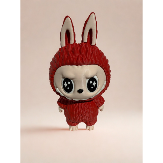 Matte Red Figurine — Crimson Elegance 3D Printed