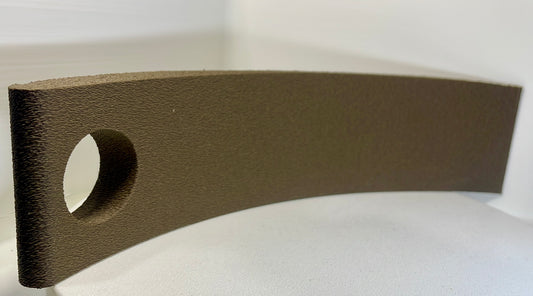 Rustic Brown Balancing Wine Bottle Holder – Textured Wood-Look Floating Arc Stand – 3D Printed Minimalist Wine Rack Gift