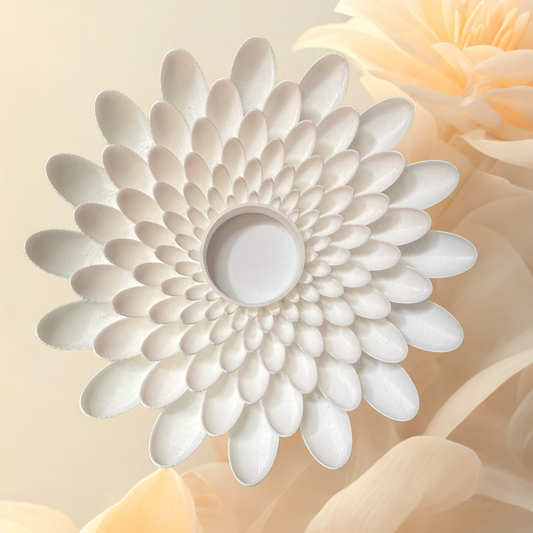 Floral Candle Holder – 3D Printed Decorative Tea Light Support