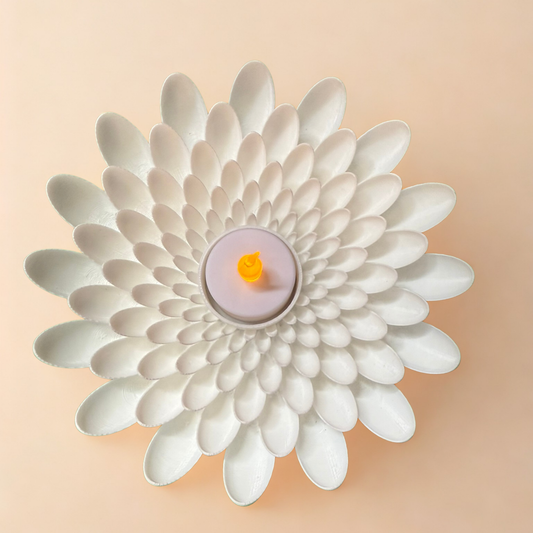 Floral Candle Holder – 3D Printed Decorative Tea Light Support