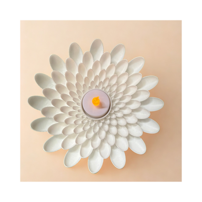 🌸 Floral Candle Holder – 3D Printed