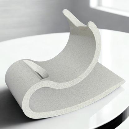 Sculptural Kinetic Wine Bottle Holder – 3D Printed Tabletop Wine Stand Sleek Marble Finish